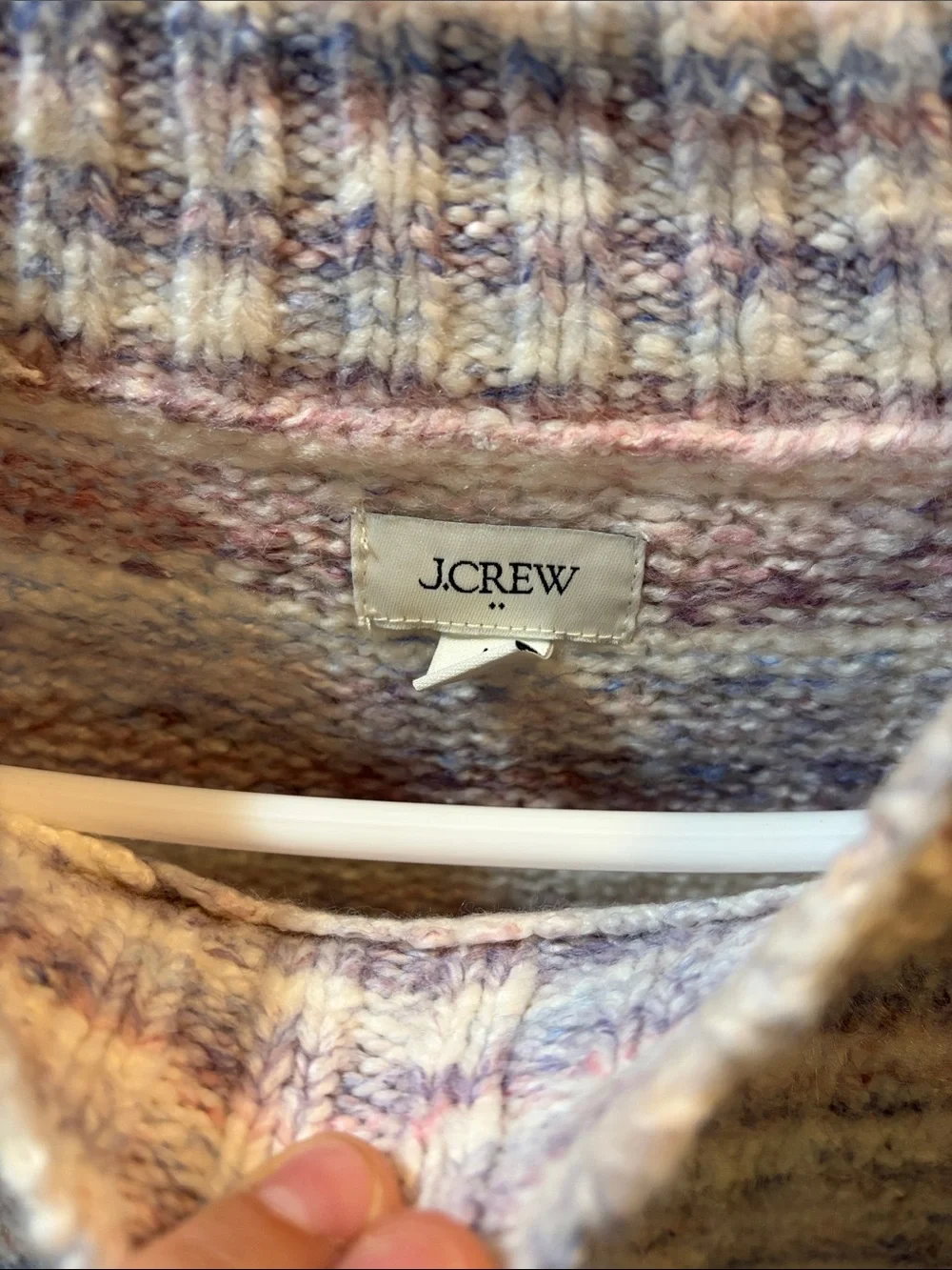 J. Crew Pastel Multi-Stripe Crewneck Sweater